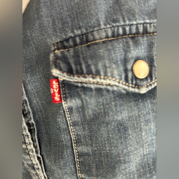 Women denim blue long sleeve dress LIVES - Picture 4 of 4